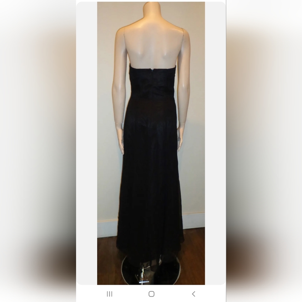 Belsoie long black formal fully lined dress size 6 - Picture 5 of 7